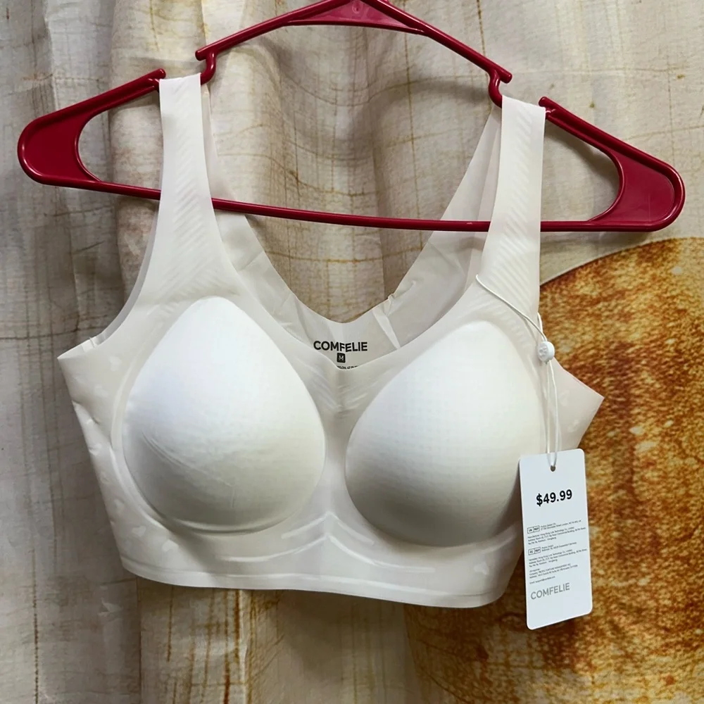 Comfelie Seamless Wireless Cream Bra - Picture 1 of 10